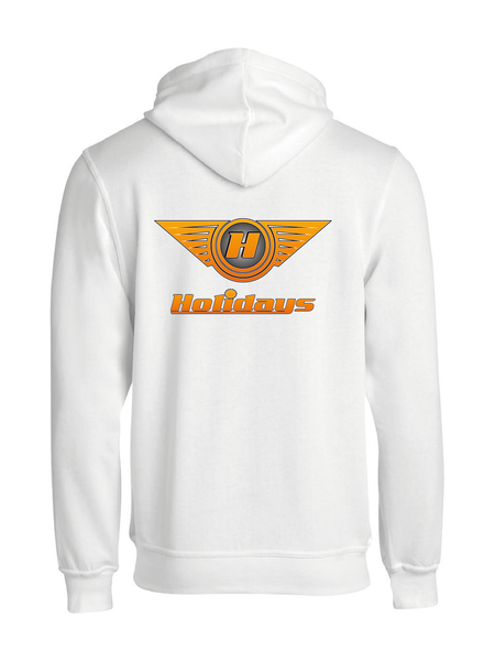 Vit HOODJACKA "HOLIDAYS LOGO" rygg
