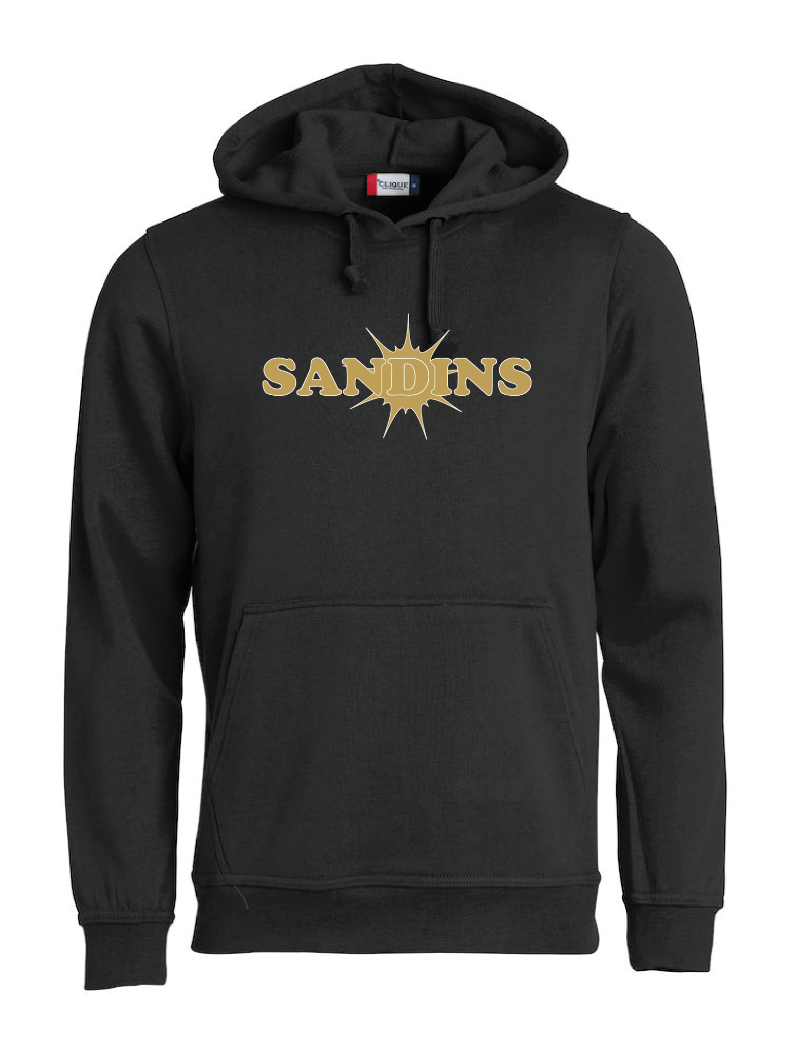Svart HOODTRÖJA "Sandins"