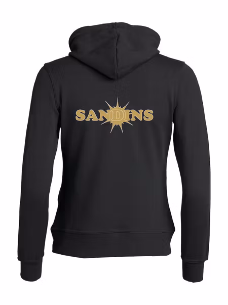 Svart Dam Hoodjacka "Sandins" rygg