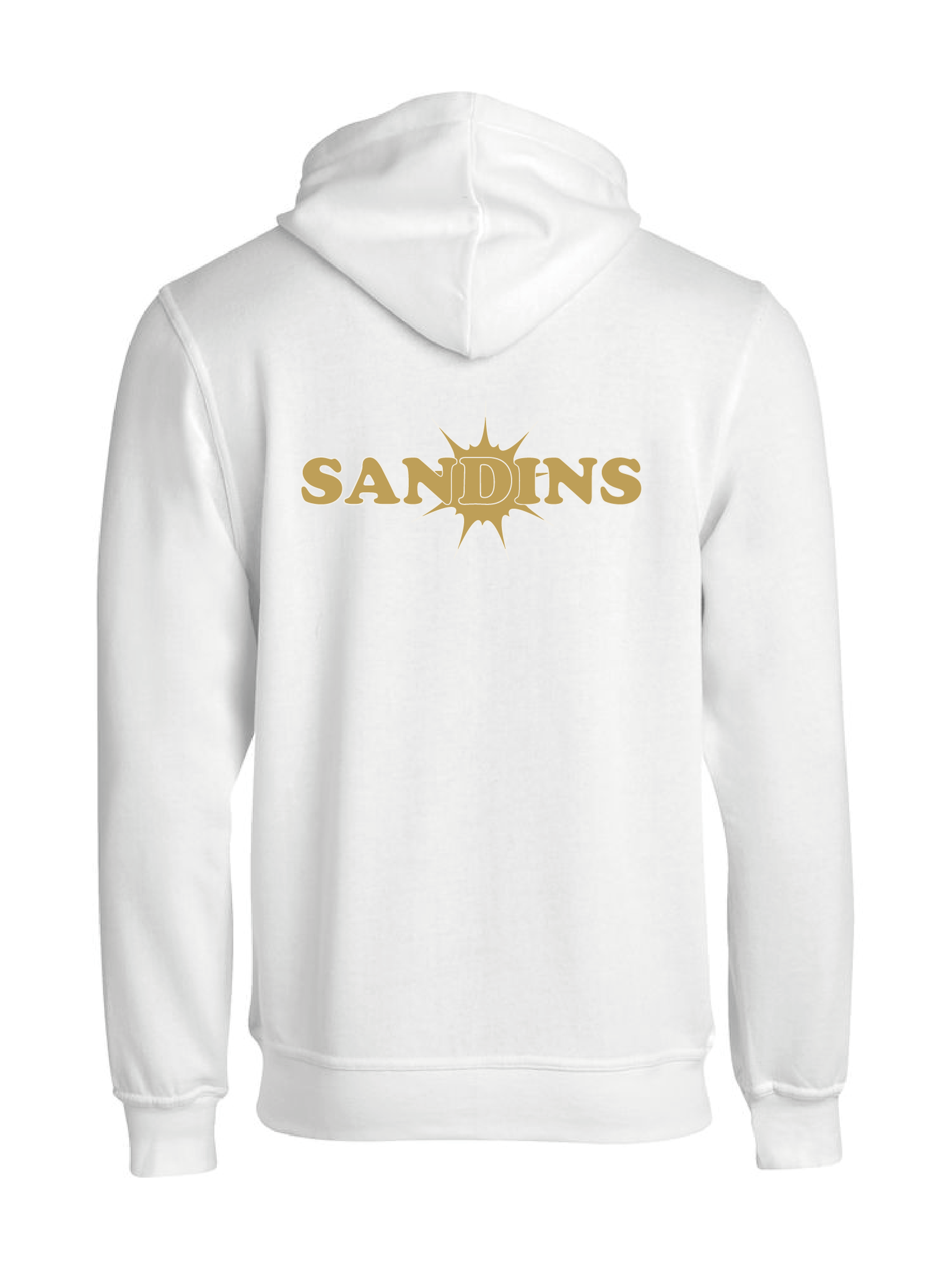 Vit HOODJACKA "Sandins" rygg