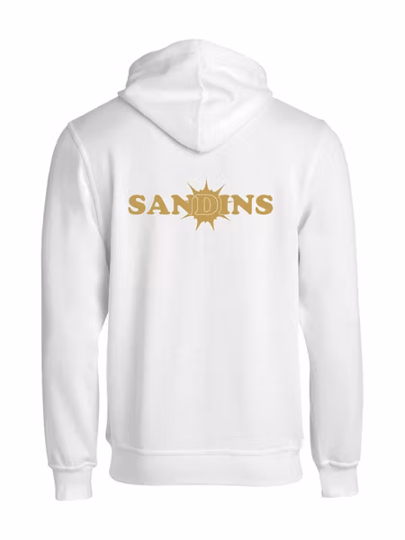 Vit HOODJACKA "Sandins" rygg