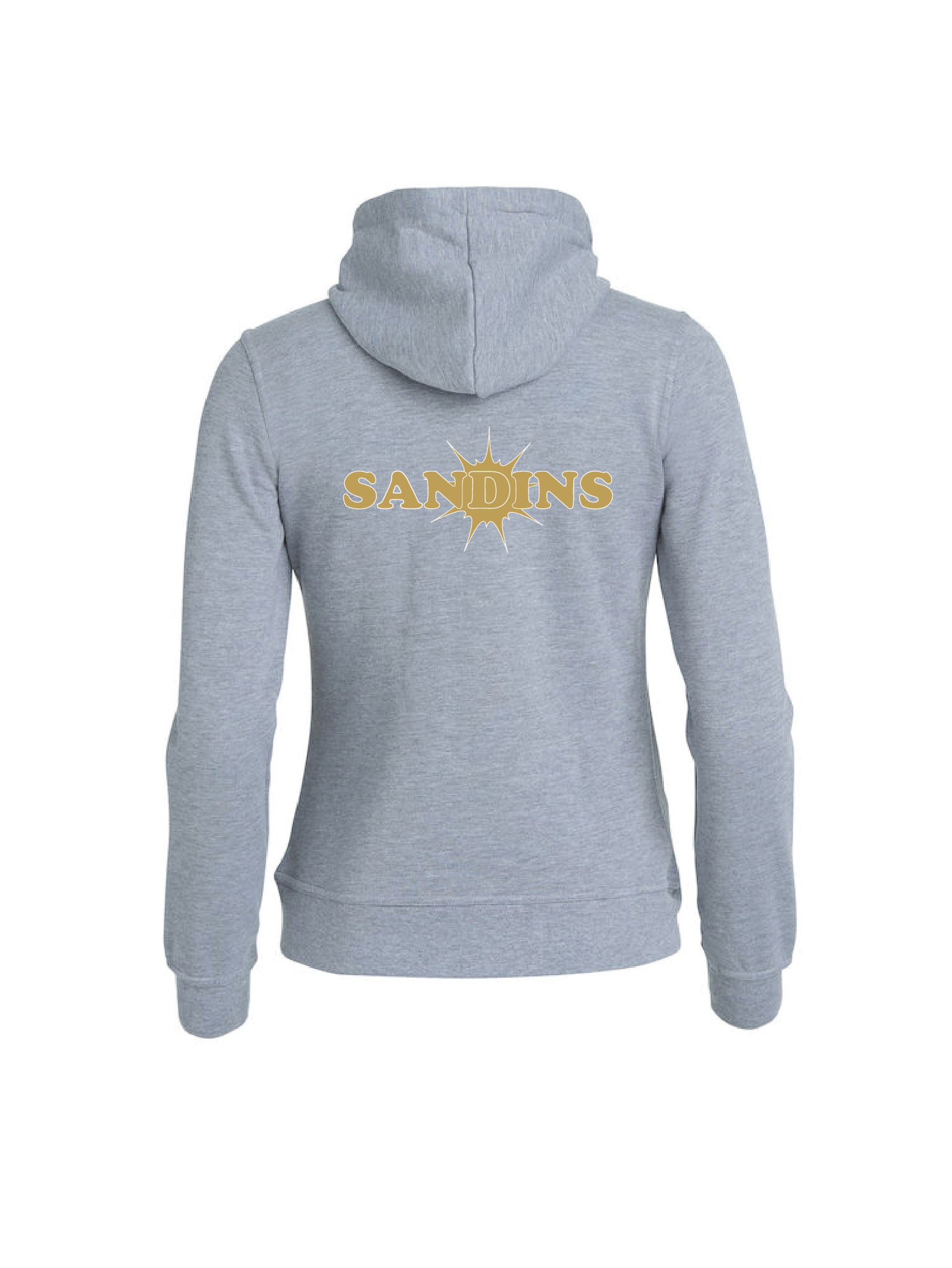 Grå Dam Hoodjacka "Sandins" rygg