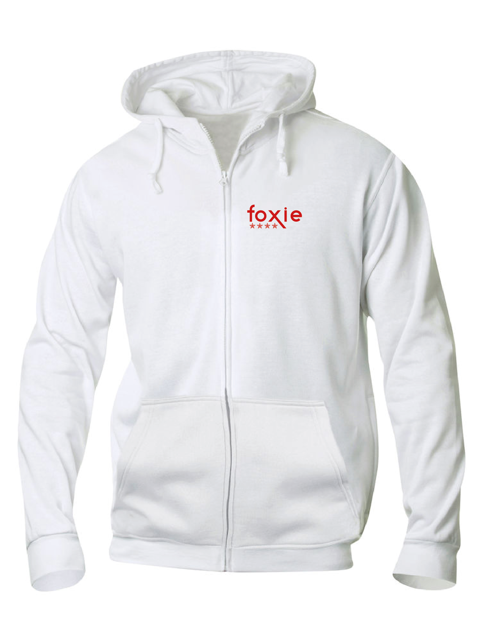 Vit Hoodjacka "FOXIE"