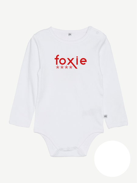 Vit Body Lång Ärm "FOXIE"