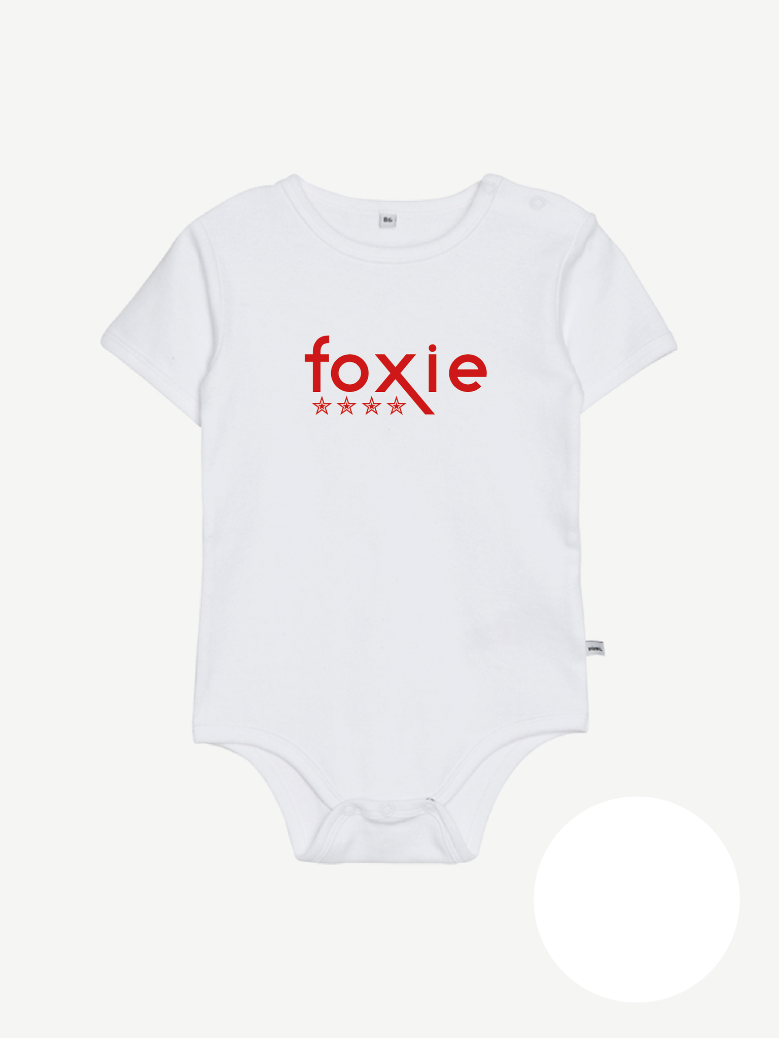 Vit Body Kort Ärm "FOXIE"