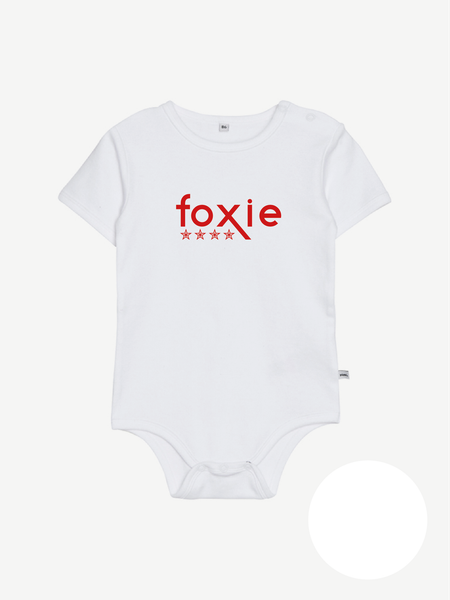 Vit Body Kort Ärm "FOXIE"