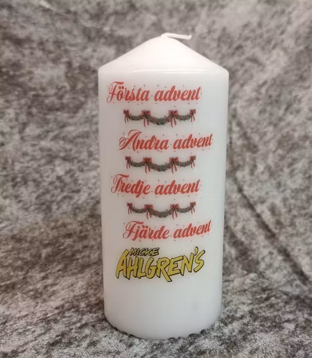 Blockljus 14 "Micke AHLGRENS Jul"