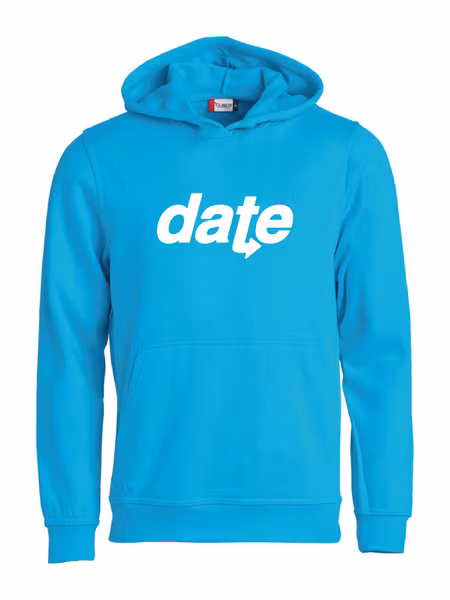 Turkos Junior Hoodtröja "DATE" vit