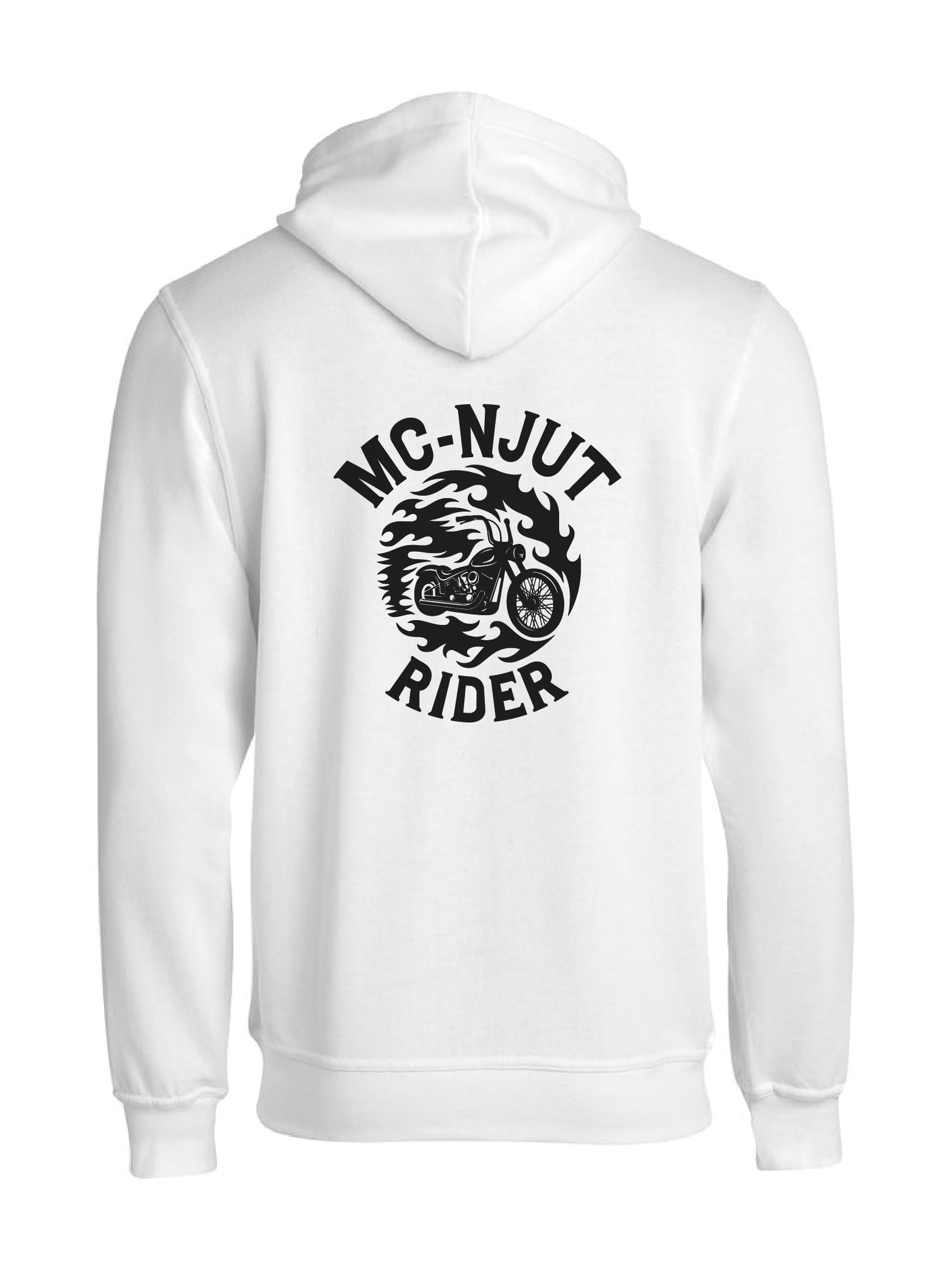 Vit HOODJACKA "MC-NJUT" rygg