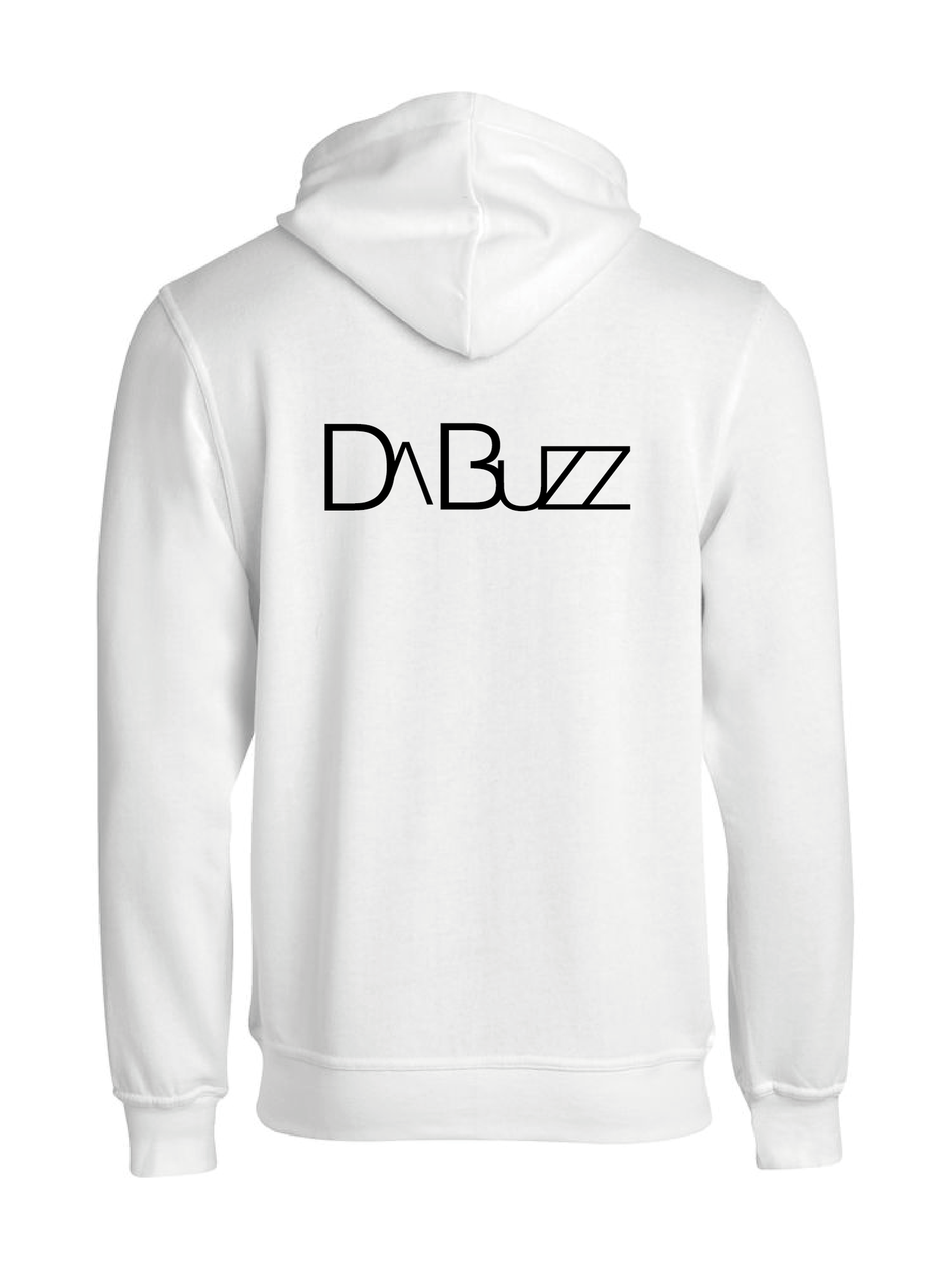 Vit HOODJACKA "DaBuzz" rygg