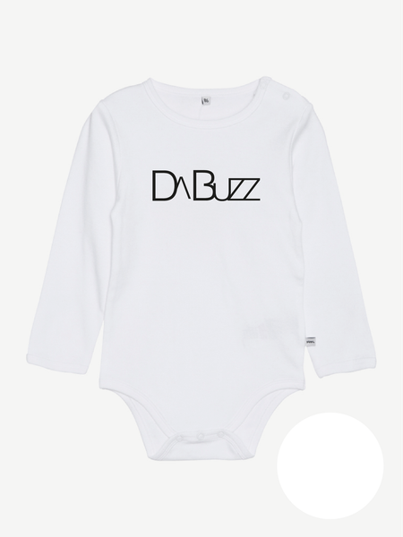 Vit Body Lång Ärm "DaBuzz"