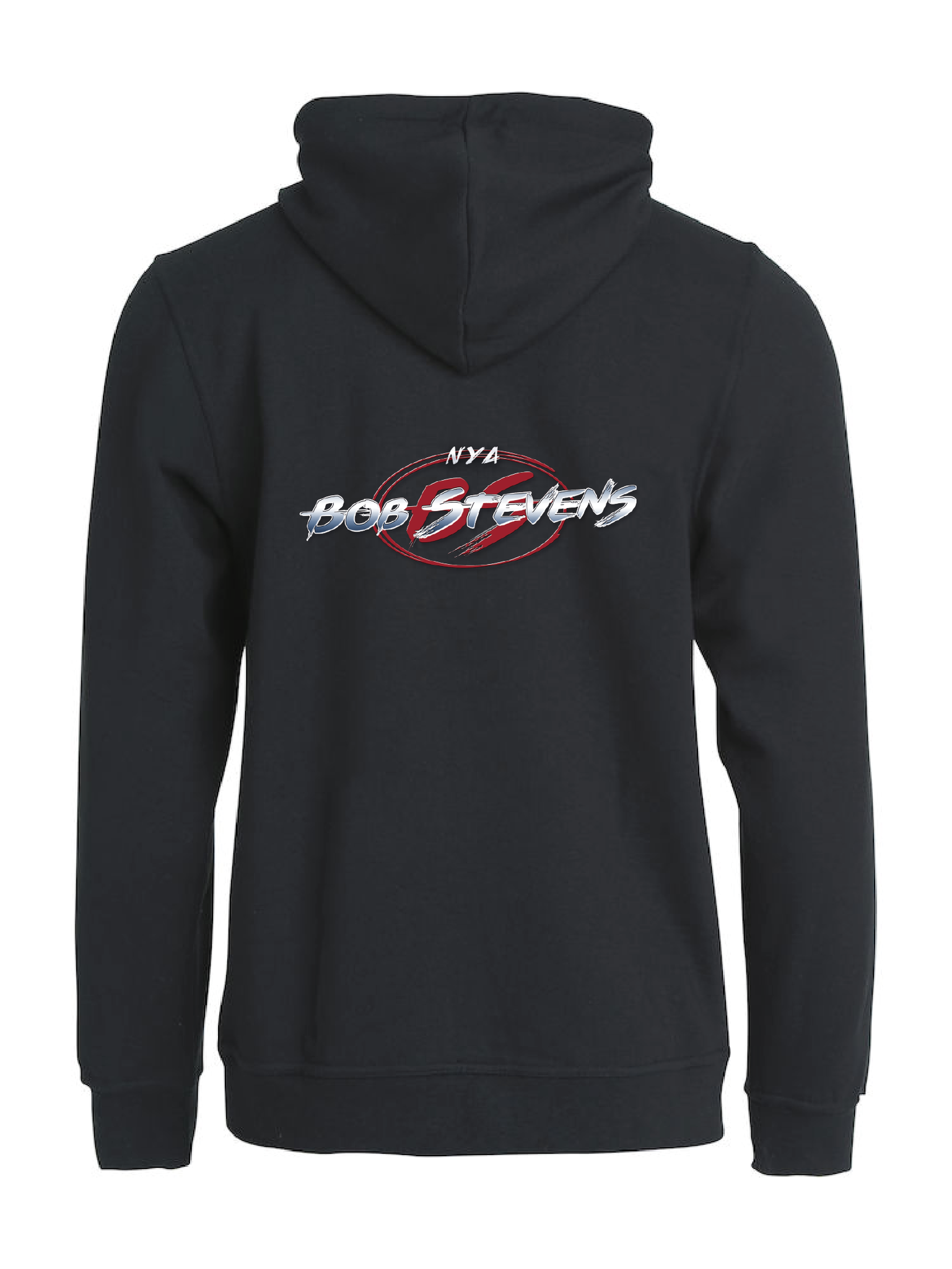 Svart HOODJACKA rygg "BOB STEVENS"