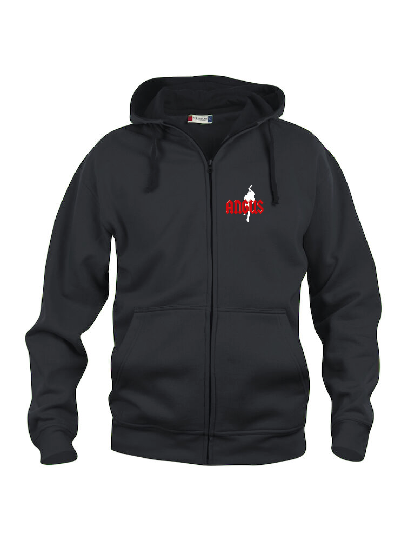 Svart HOODJACKA "ANGUS" fram