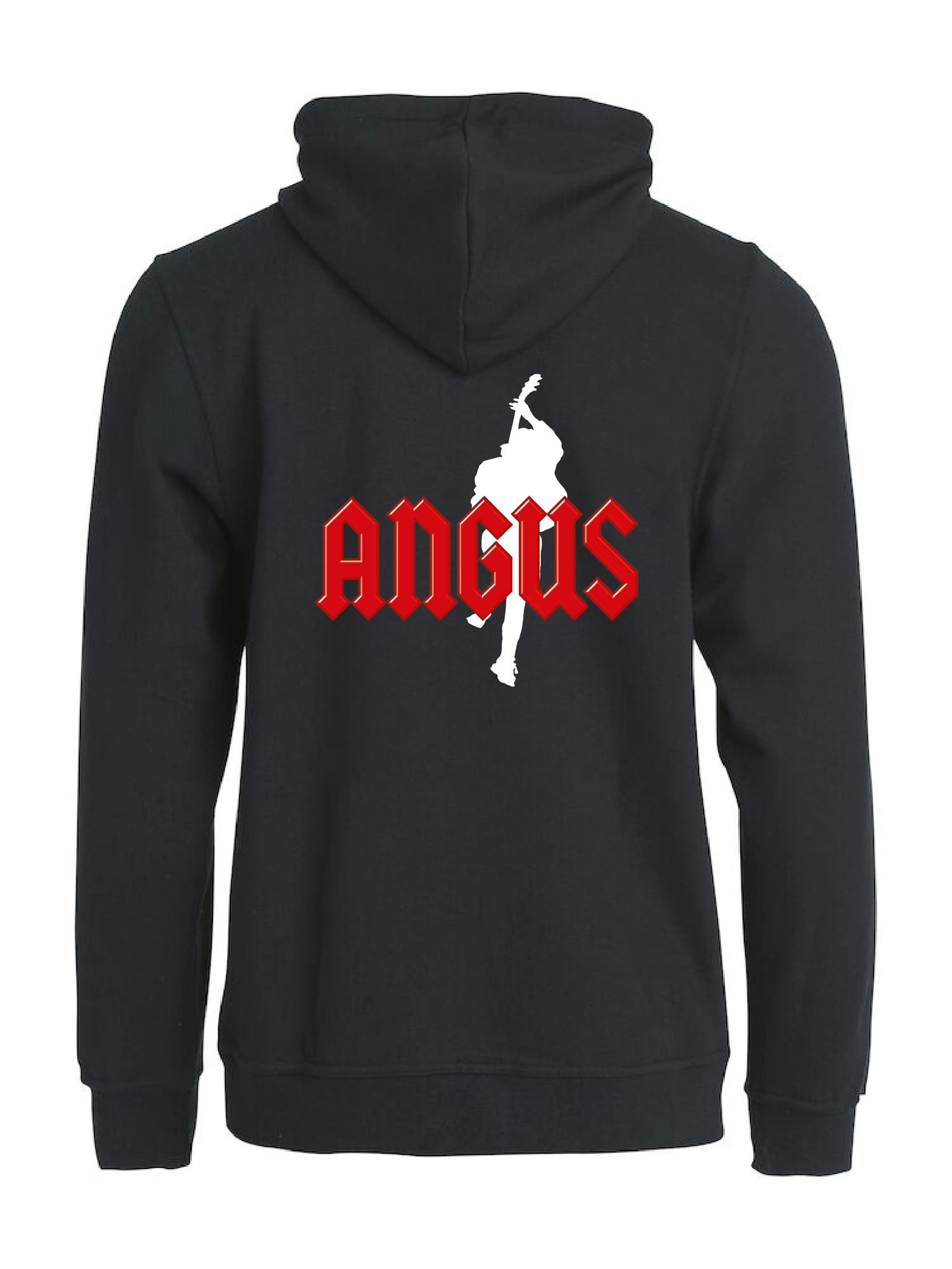 Svart HOODJACKA "ANGUS" rygg