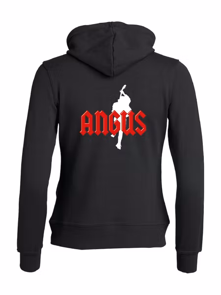 Svart Dam Hoodjacka "ANGUS" rygg