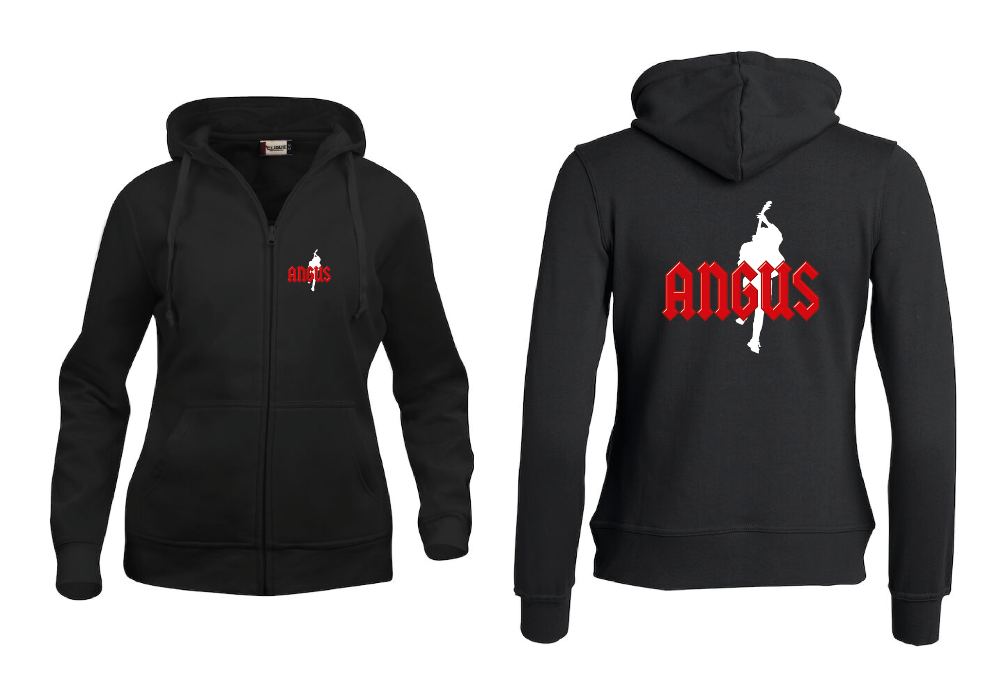 Svart Dam HOODJACKA "ANGUS"  v.bröst & rygg