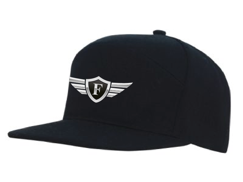Svart Rak Keps "FOXIE Wings"