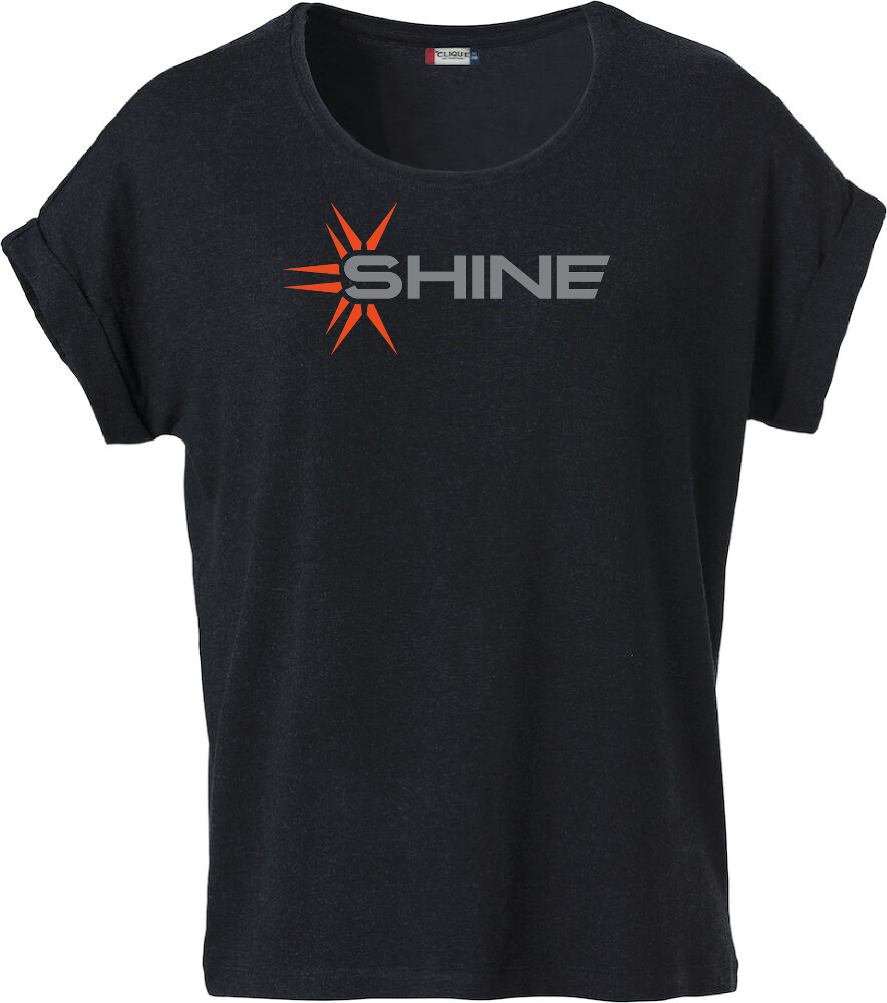 Svart Dam T-shirt Katy "SHINE"