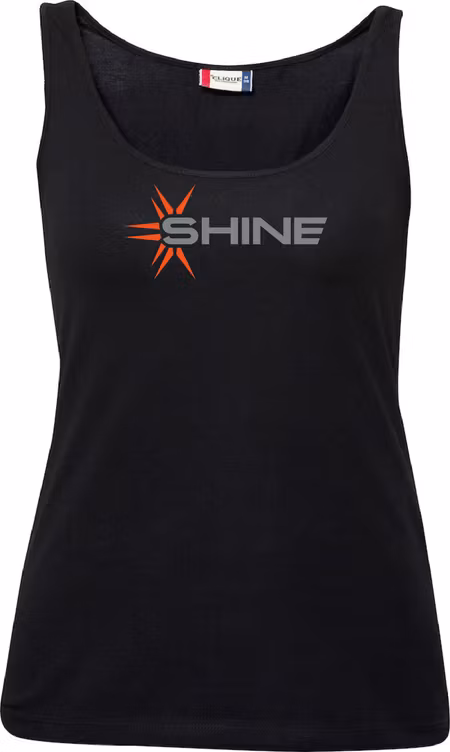 Svart Dam Tank Top "SHINE"