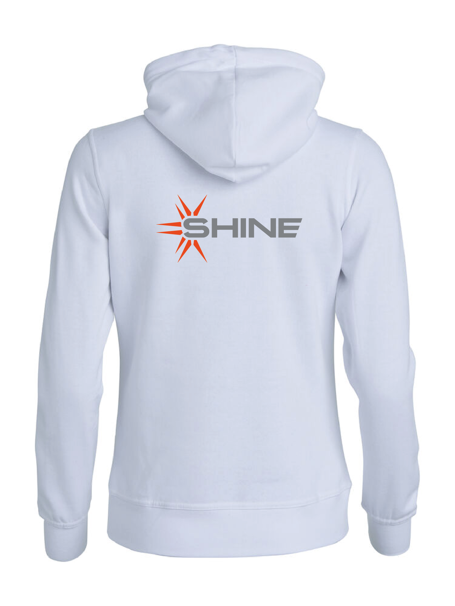 Vit Dam Hoodjacka "SHINE" rygg