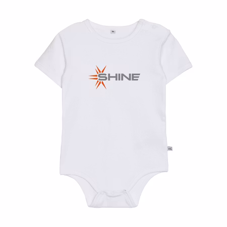 Vit Body Kort Ärm "SHINE"