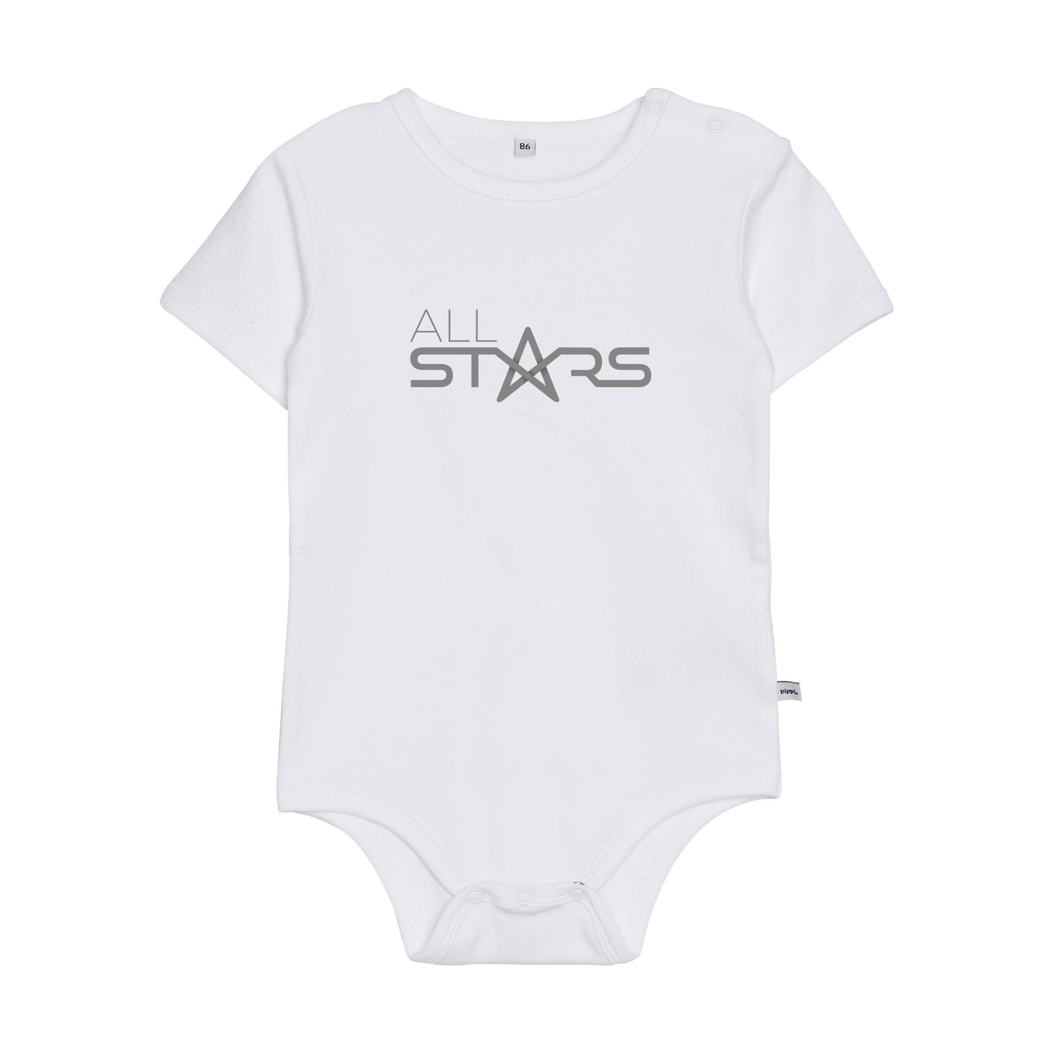 Vit Body Kort Ärm "ALLSTARS"