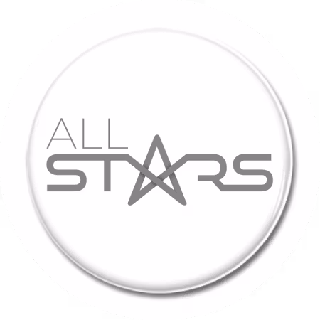 Magnet "ALLSTARS Logo" 44mm vit