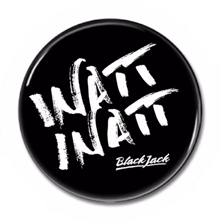 Magnet "Black Jack INATT" 44mm svart