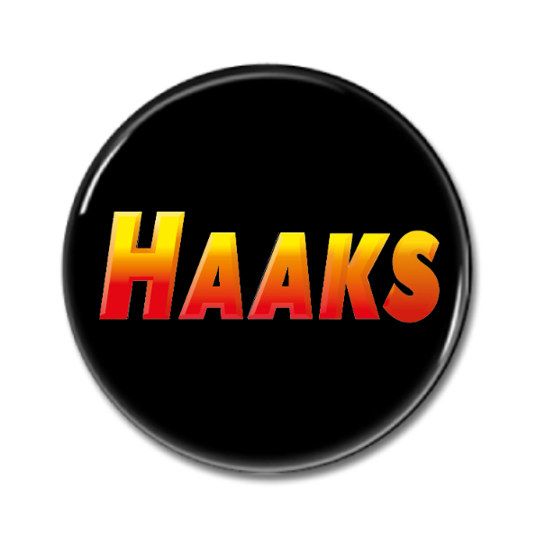 KNAPP Fjäril "HAAKS Logo" 25mm svart