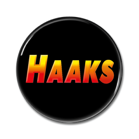 KNAPP Fjäril "HAAKS Logo" 25mm svart