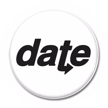 Magnet "DATE Logo" 44mm svart