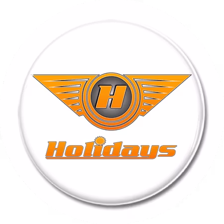 Magnet "Holidays Logo" 44mm vit
