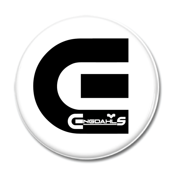 Magnet "ENGDAHLS E-Logo" 44mm svart