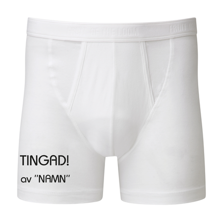 Vit Boxerkalsong "Tingad..."
