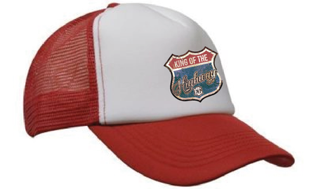 Rödvit TRUCKER KEPS "King of the Highway"