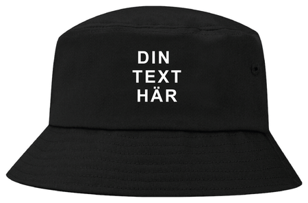 Svart Solhatt "Egen text"