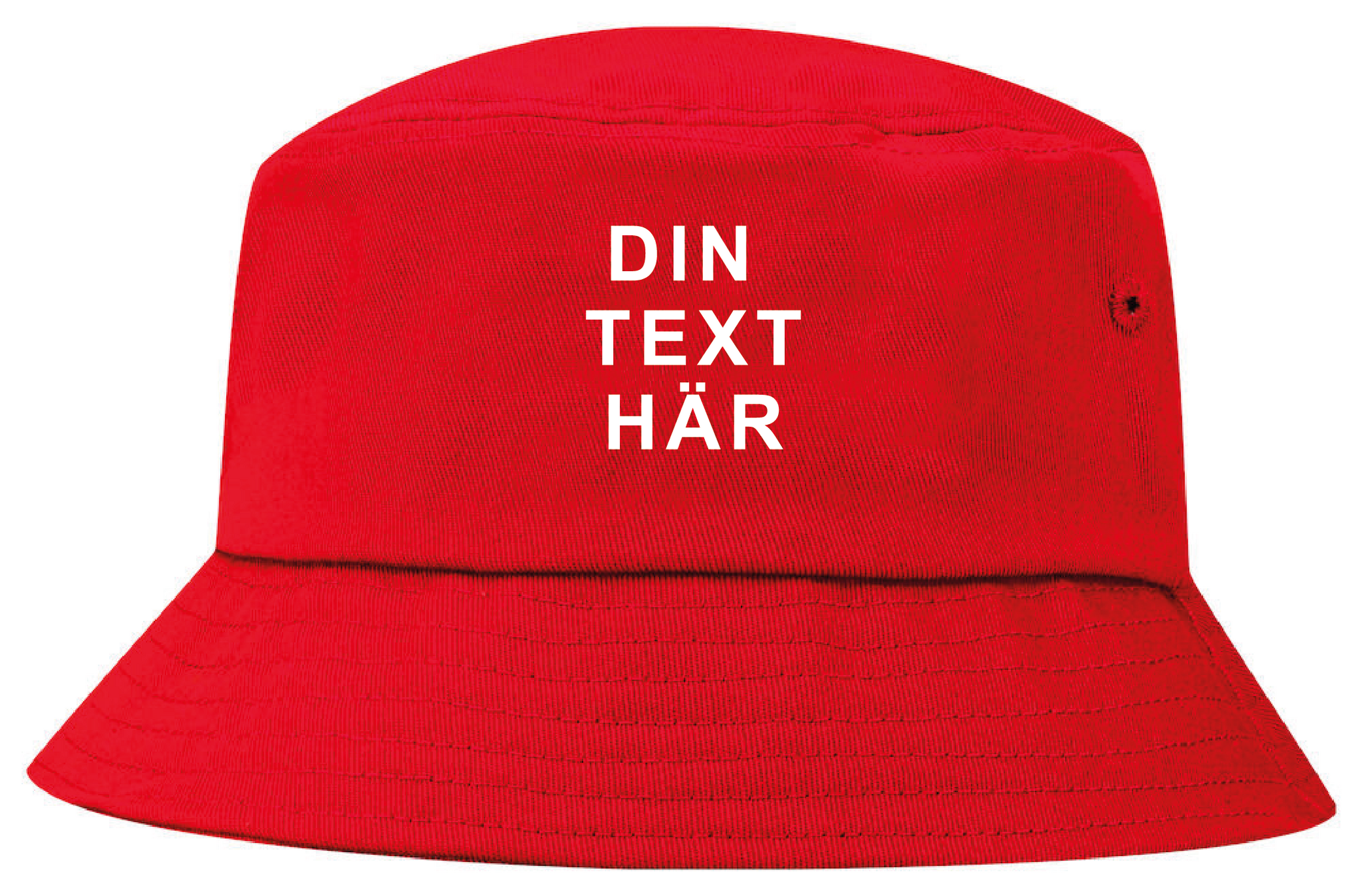 Röd Solhatt "Egen text"