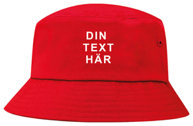 Röd Solhatt "Egen text"