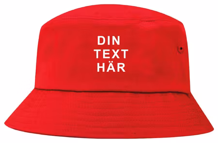 Röd Solhatt "Egen text"