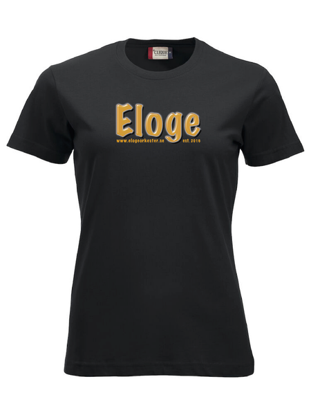 Svart Dam T-shirt "ELOGE"