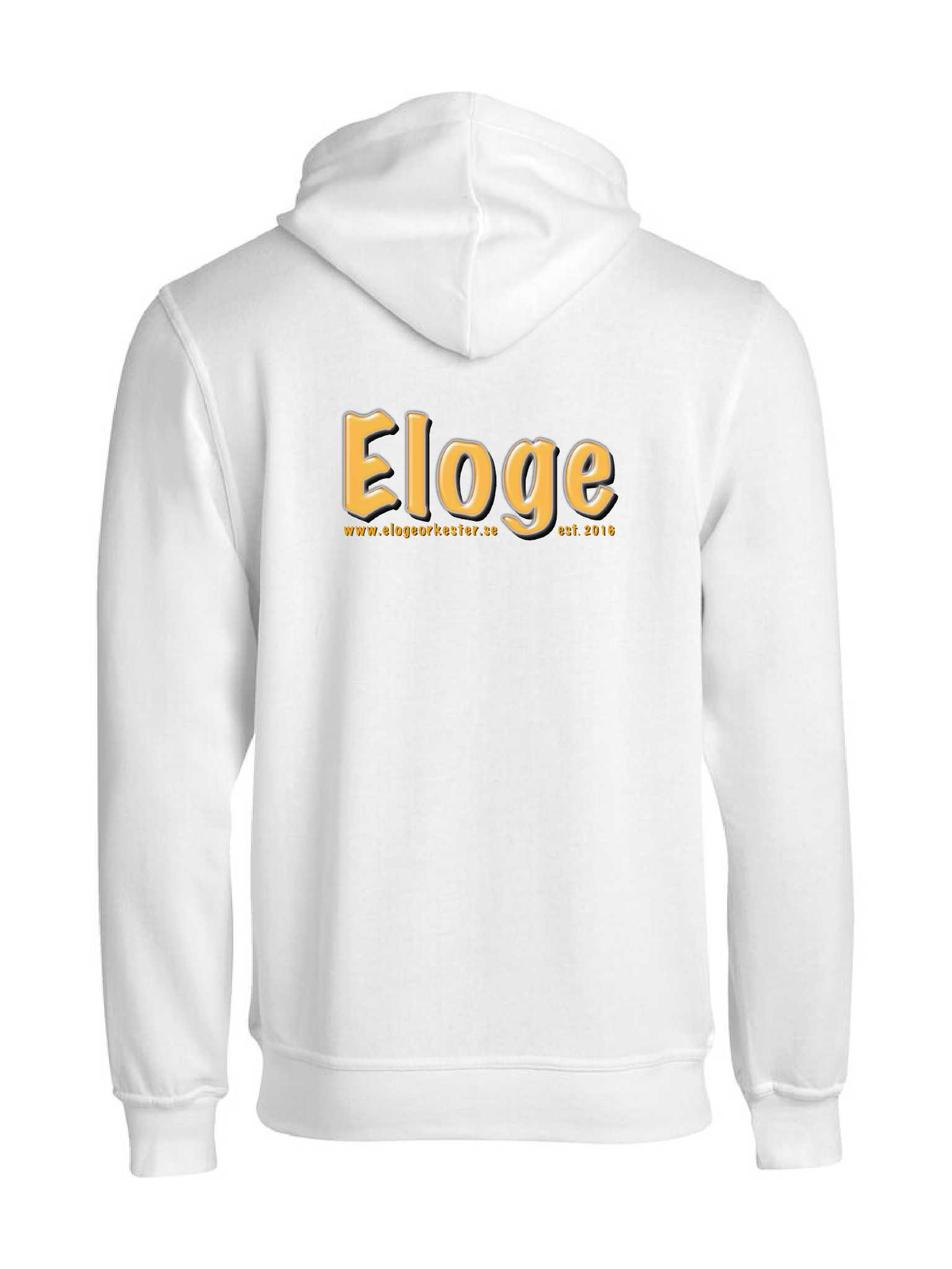 Vit Hoodjacka "ELOGE" Rygg