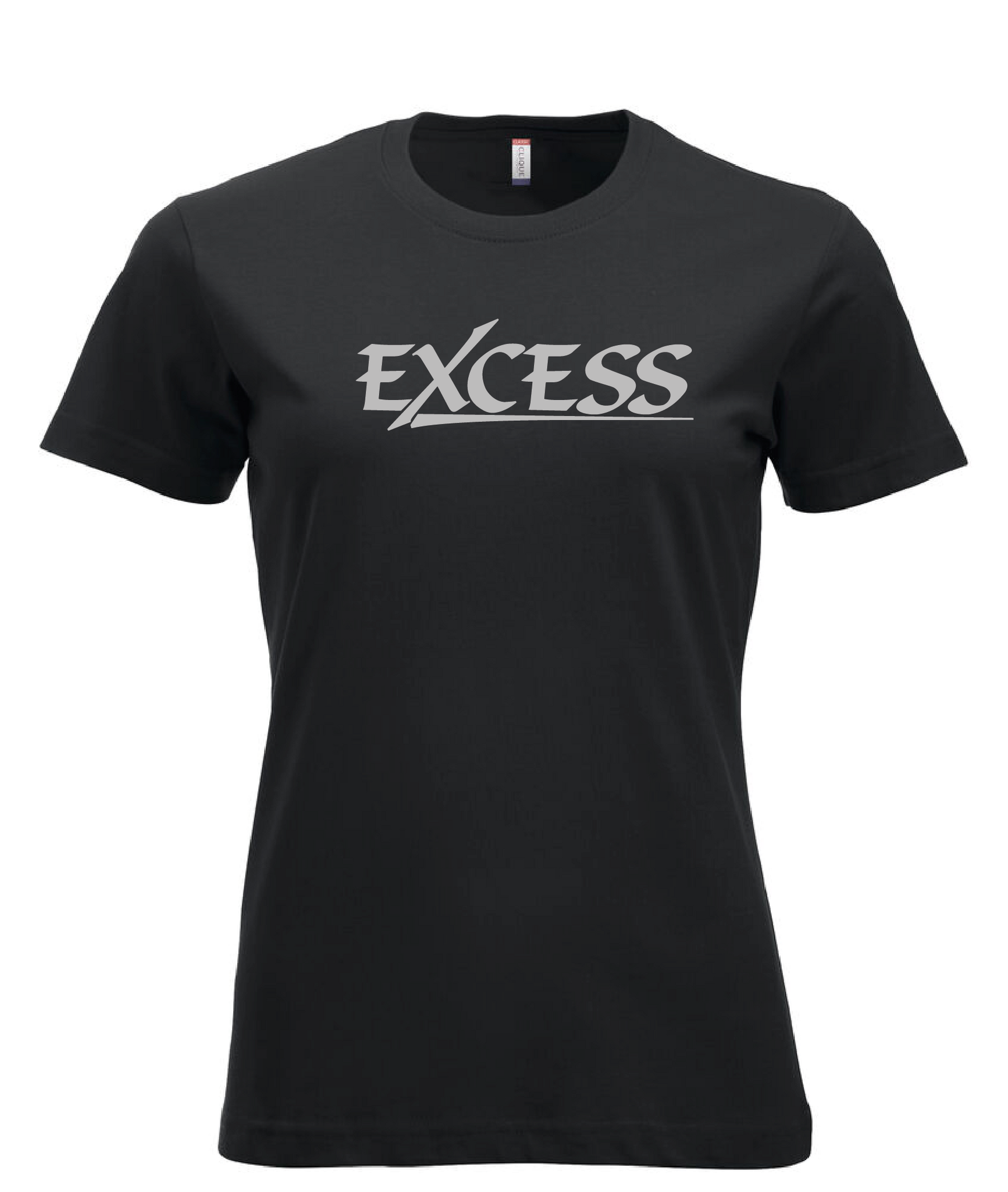Svart Dam T-shirt "EXCESS" grå