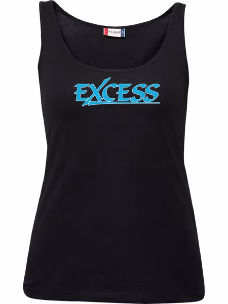 Svart Dam Tank Top "EXCESS" turkos
