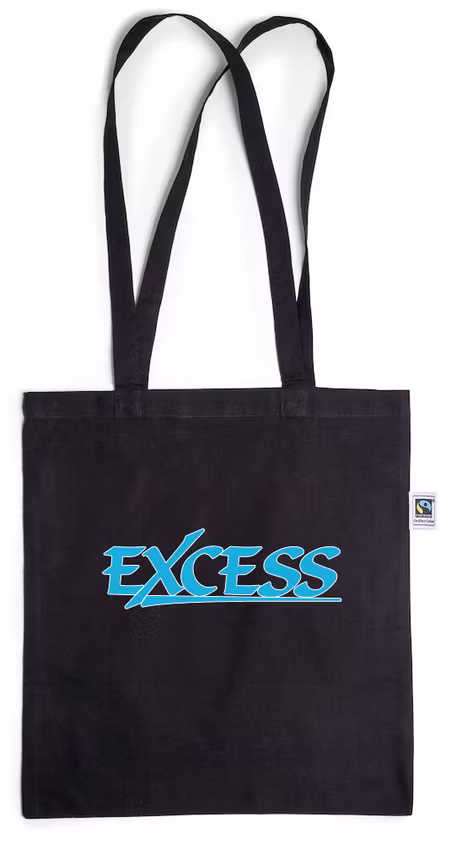 Svart Bomullskasse Fair Trade "EXCESS" turkos