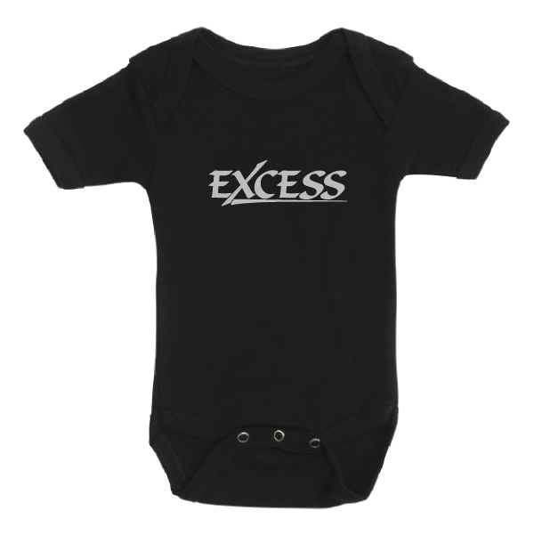 Svart Body Kort Ärm "EXCESS" grå