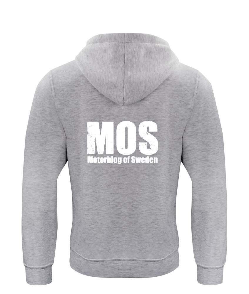 Grå HOODTRÖJA "MOS" stor rygg