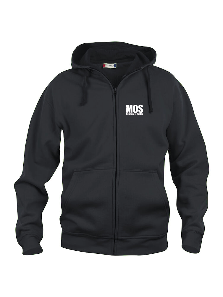 Svart HOODJACKA "MOS" fram