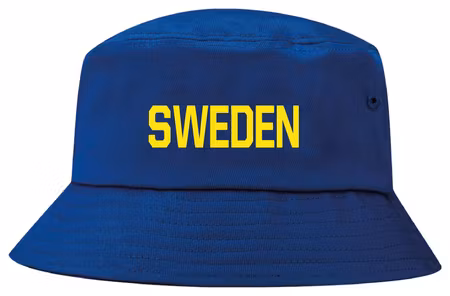 Blå Solhatt "SWEDEN"