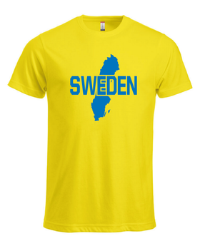 Gul T-shirt "SWEDEN"