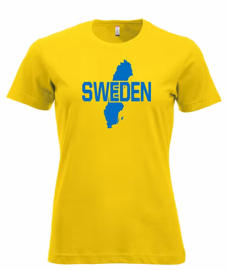 Gul Dam T-shirt "SWEDEN"